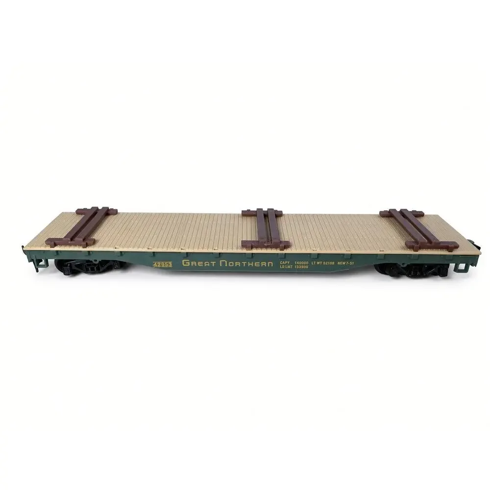 Vintage HO Scale Great Northern Flat Car #42953 with Stakes Model Train